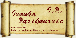 Ivanka Marikanović vizit kartica